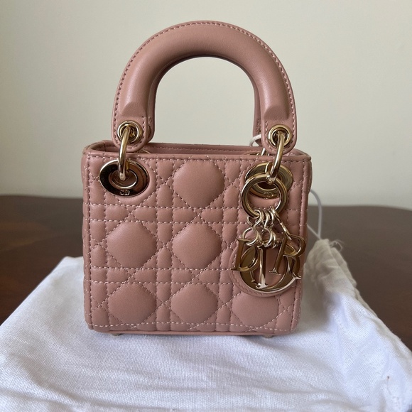 Lady Dior Micro Cannage Quilt Lambskin Bag - Picture 2 of 11